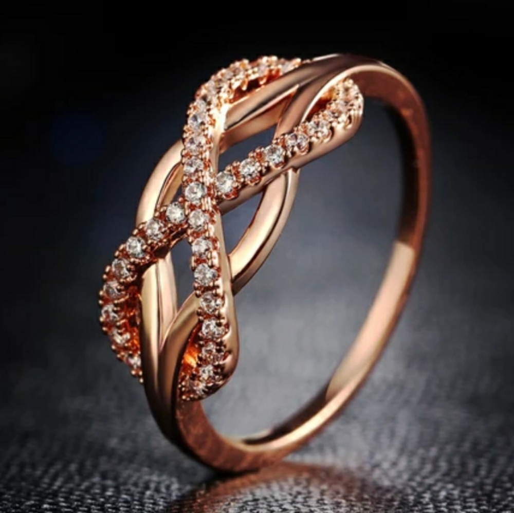 New Rose Gold Infinity Ring